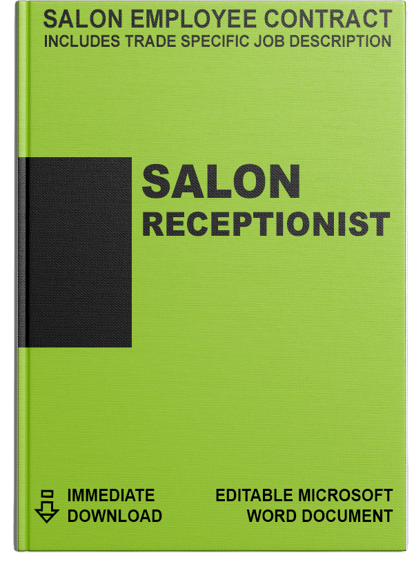 Salon Employee Contract</br>Salon Receptionist