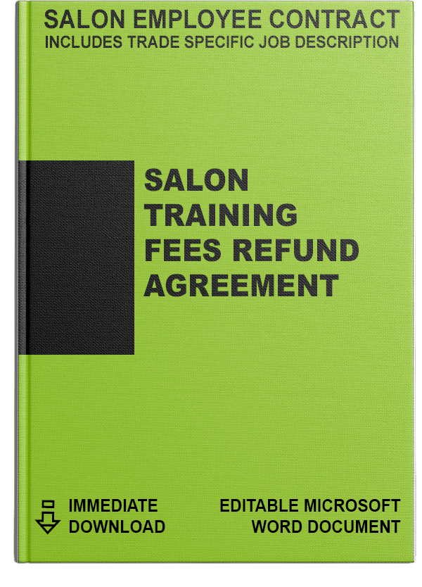 Salon Training Fees</br>Refund Agreement