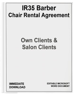 Barber Chair Rental Agreement Own and Salon Clients