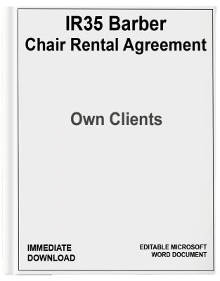 Barber Chair Rental Agreement Own Clients Only