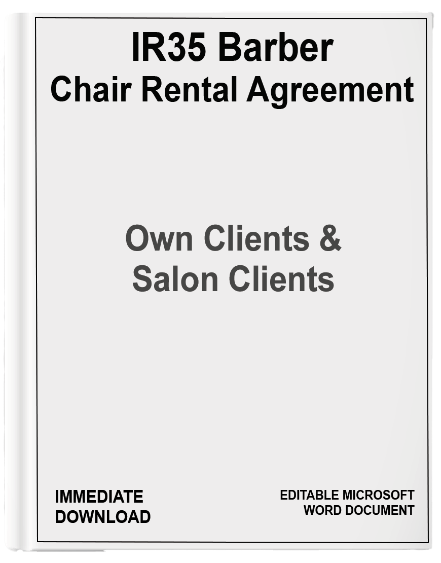 Barber Chair Rental Agreement Own and Salon Clients