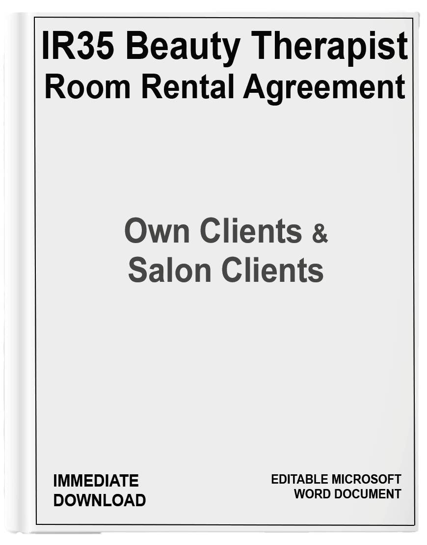 Beauty Therapist Room Rental Agreement Own & Salon Clients