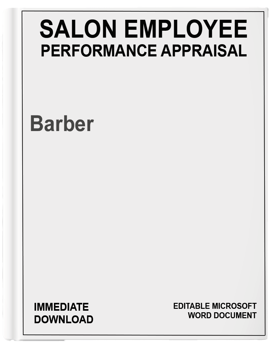 Salon Performance Appraisal</br>Barber