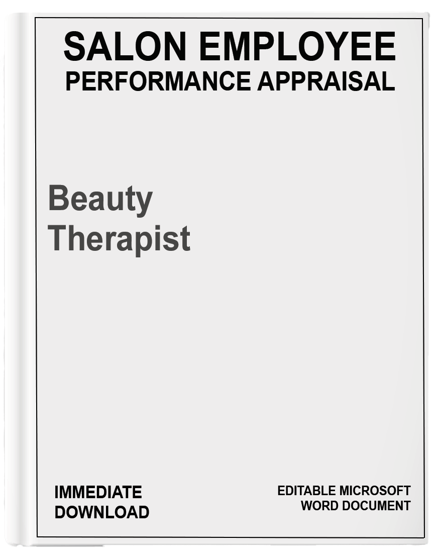 Salon Performance Appraisal Beauty Therapist Salon Management Support