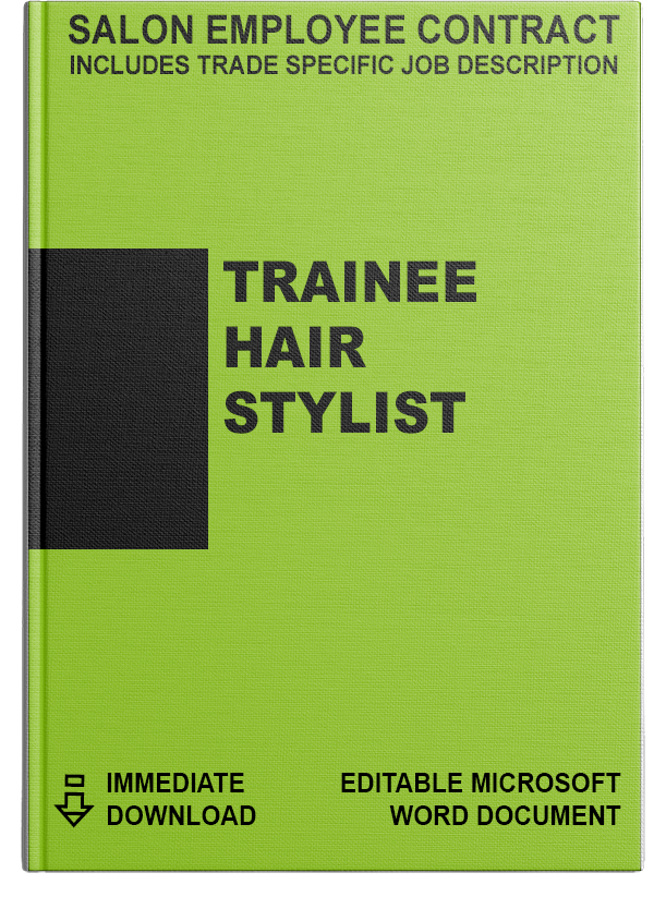 Salon Employee Contract</br>Trainee Hair Stylist